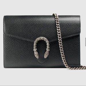 Gucci Dionysus Black Leather WOC - NWT